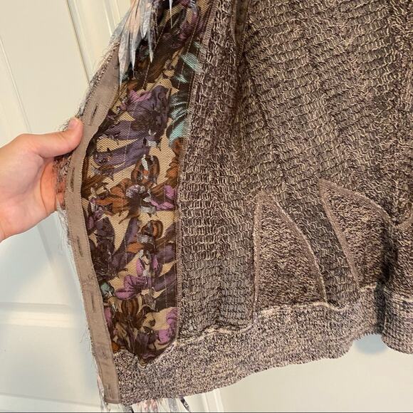 Byron Lars Beauty Mark Gray Silver Fringe Cardigan Sweater 2 - Picture 9 of 16